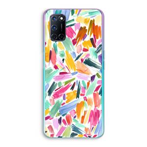 CaseCompany Watercolor Brushstrokes: Oppo A92 Transparant Hoesje