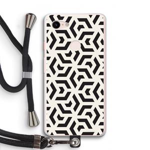 CaseCompany Crazy pattern: Pixel 3 XL Transparant Hoesje met koord