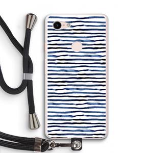CaseCompany Verrassende lijnen: Pixel 3 XL Transparant Hoesje met koord