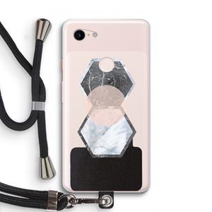 CaseCompany Creatieve toets: Pixel 3 XL Transparant Hoesje met koord