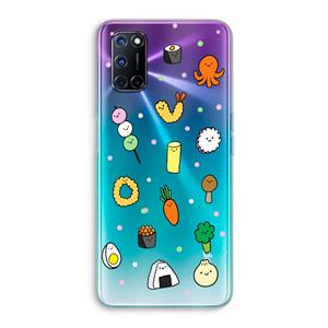 CaseCompany Happy bento friends: Oppo A92 Transparant Hoesje