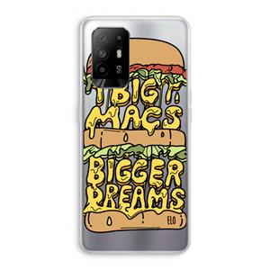 CaseCompany Big Macs Bigger Dreams: Oppo A95 5G Transparant Hoesje