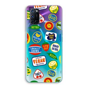 CaseCompany Fruitsticker: Oppo A92 Transparant Hoesje