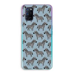 CaseCompany Zebra: Oppo A92 Transparant Hoesje