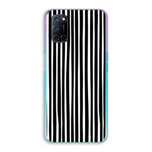 CaseCompany Stripes: Oppo A92 Transparant Hoesje
