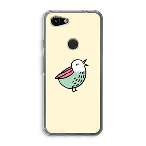 CaseCompany Birdy: Google Pixel 3a Transparant Hoesje