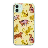 CaseCompany Cute Tigers and Leopards: iPhone 11 Transparant Hoesje