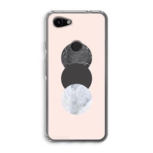 CaseCompany Marmeren cirkels: Google Pixel 3a Transparant Hoesje