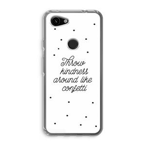 CaseCompany Confetti: Google Pixel 3a Transparant Hoesje
