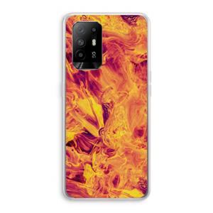 CaseCompany Eternal Fire: Oppo A95 5G Transparant Hoesje