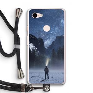 CaseCompany Wanderlust: Pixel 3 XL Transparant Hoesje met koord