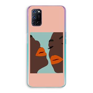 CaseCompany Orange lips: Oppo A92 Transparant Hoesje