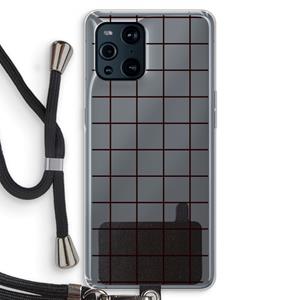 CaseCompany Rooster: Oppo Find X3 Pro Transparant Hoesje met koord