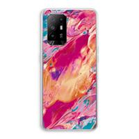 CaseCompany Pastel Echoes: Oppo A95 5G Transparant Hoesje
