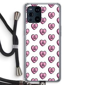 CaseCompany GIRL POWER: Oppo Find X3 Pro Transparant Hoesje met koord