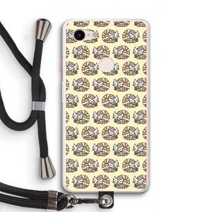 CaseCompany Slapende poes: Pixel 3 XL Transparant Hoesje met koord