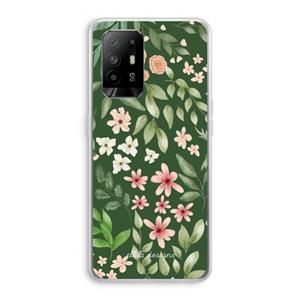 CaseCompany Botanical green sweet flower heaven: Oppo A95 5G Transparant Hoesje