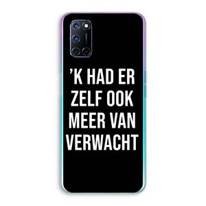 CaseCompany Meer verwacht - Zwart: Oppo A92 Transparant Hoesje