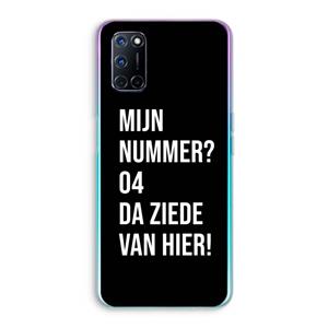 CaseCompany Da ziede van hier - Zwart: Oppo A92 Transparant Hoesje