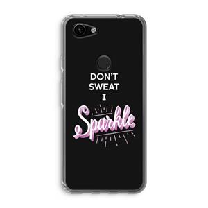 CaseCompany Sparkle quote: Google Pixel 3a Transparant Hoesje