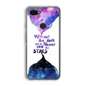 CaseCompany Stars quote: Google Pixel 3a Transparant Hoesje