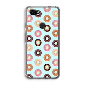 CaseCompany Donuts: Google Pixel 3a Transparant Hoesje