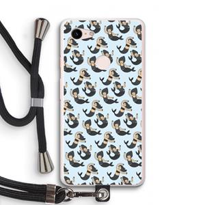 CaseCompany Zeemeermin: Pixel 3 XL Transparant Hoesje met koord