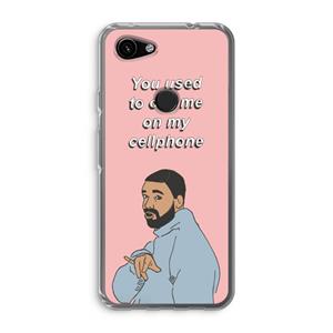 CaseCompany Hotline bling: Google Pixel 3a Transparant Hoesje