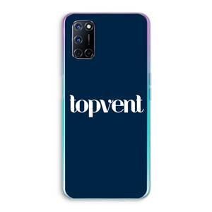 CaseCompany Topvent Navy: Oppo A92 Transparant Hoesje