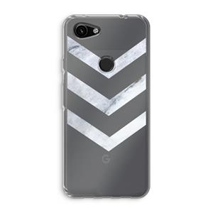 CaseCompany Marmeren pijlen: Google Pixel 3a Transparant Hoesje