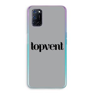 CaseCompany Topvent Grijs Zwart: Oppo A92 Transparant Hoesje