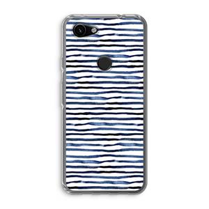 CaseCompany Verrassende lijnen: Google Pixel 3a Transparant Hoesje