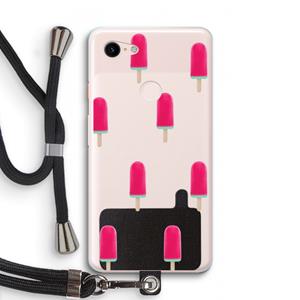 CaseCompany Waterijsje: Pixel 3 XL Transparant Hoesje met koord