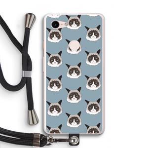 CaseCompany It's a Purrr Case: Pixel 3 XL Transparant Hoesje met koord