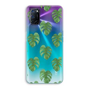 CaseCompany Monstera leaves: Oppo A92 Transparant Hoesje