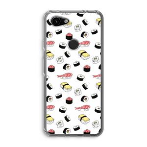 CaseCompany Sushi time: Google Pixel 3a Transparant Hoesje