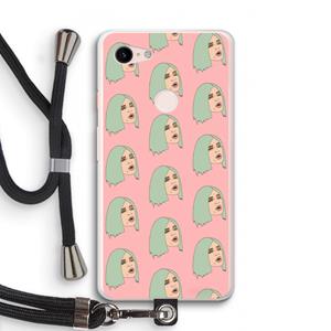 CaseCompany King Kylie: Pixel 3 XL Transparant Hoesje met koord