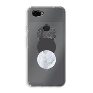 CaseCompany Marmeren cirkels: Google Pixel 3a Transparant Hoesje