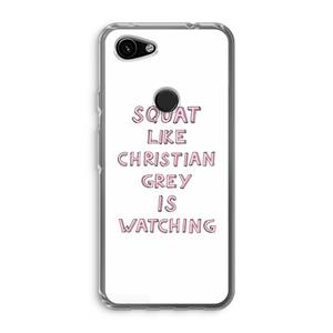 CaseCompany Christian Grey: Google Pixel 3a Transparant Hoesje