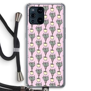 CaseCompany Boompje: Oppo Find X3 Pro Transparant Hoesje met koord