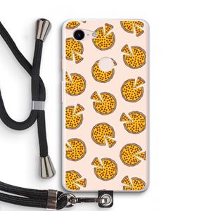CaseCompany You Had Me At Pizza: Pixel 3 XL Transparant Hoesje met koord