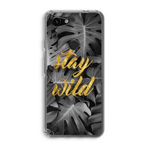 CaseCompany Stay wild: Google Pixel 3a Transparant Hoesje