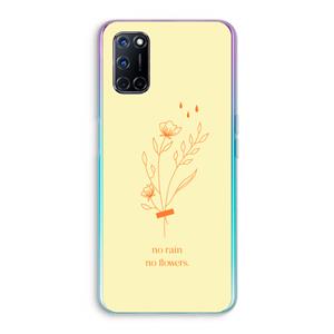 CaseCompany No rain no flowers: Oppo A92 Transparant Hoesje
