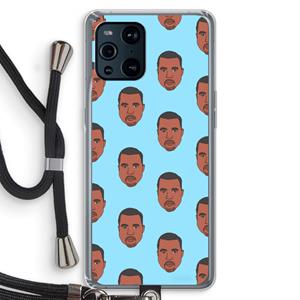 CaseCompany Kanye Call Me℃: Oppo Find X3 Pro Transparant Hoesje met koord