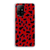 CaseCompany Red Leopard: Oppo A95 5G Transparant Hoesje