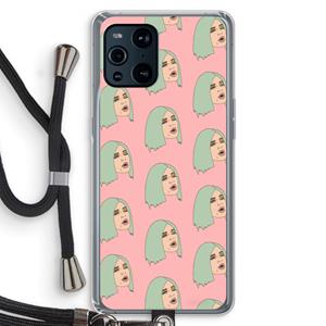 CaseCompany King Kylie: Oppo Find X3 Pro Transparant Hoesje met koord