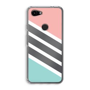 CaseCompany Strepen pastel: Google Pixel 3a Transparant Hoesje