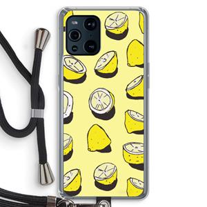 CaseCompany When Life Gives You Lemons...: Oppo Find X3 Pro Transparant Hoesje met koord