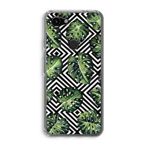 CaseCompany Geometrische jungle: Google Pixel 3a Transparant Hoesje