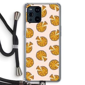 CaseCompany You Had Me At Pizza: Oppo Find X3 Pro Transparant Hoesje met koord